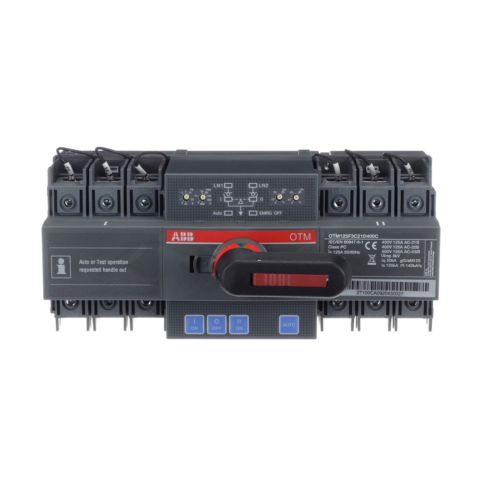 ABB Compact ATS OTM125F3C21D400C 自動切換開關 125A 3P