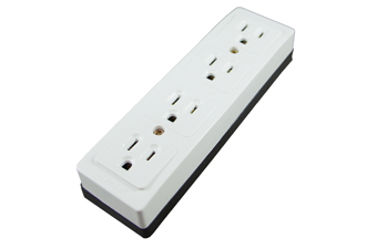 隆光 LKEW 付接地四連明插座(露出型) 15A125V H型 LK3243K