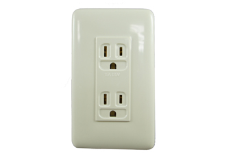 隆光 LKEW 付接地二連蓋暗插座(埋入型) 15A125V H型 LK3450F