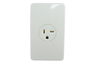 隆光 LKEW 付接地連蓋暗插座(埋入型) 20A250V T型(丸型) LK3423F-C