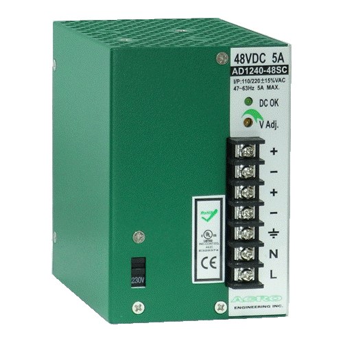 艾可 ACRO AD1240-24SC 導軌式電源供應器 240W 24V(無風扇自然對流)