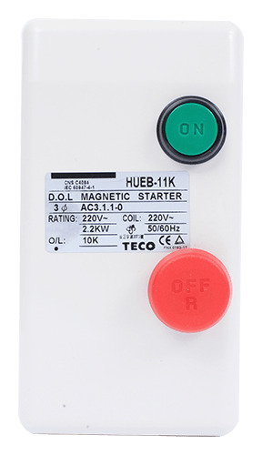 東元 HUEB-11 電磁開關(密閉型・附按鈕)|接觸器+過載電驛成套